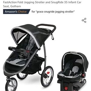 Graco travel system jogging stroller with snugride35 carseat